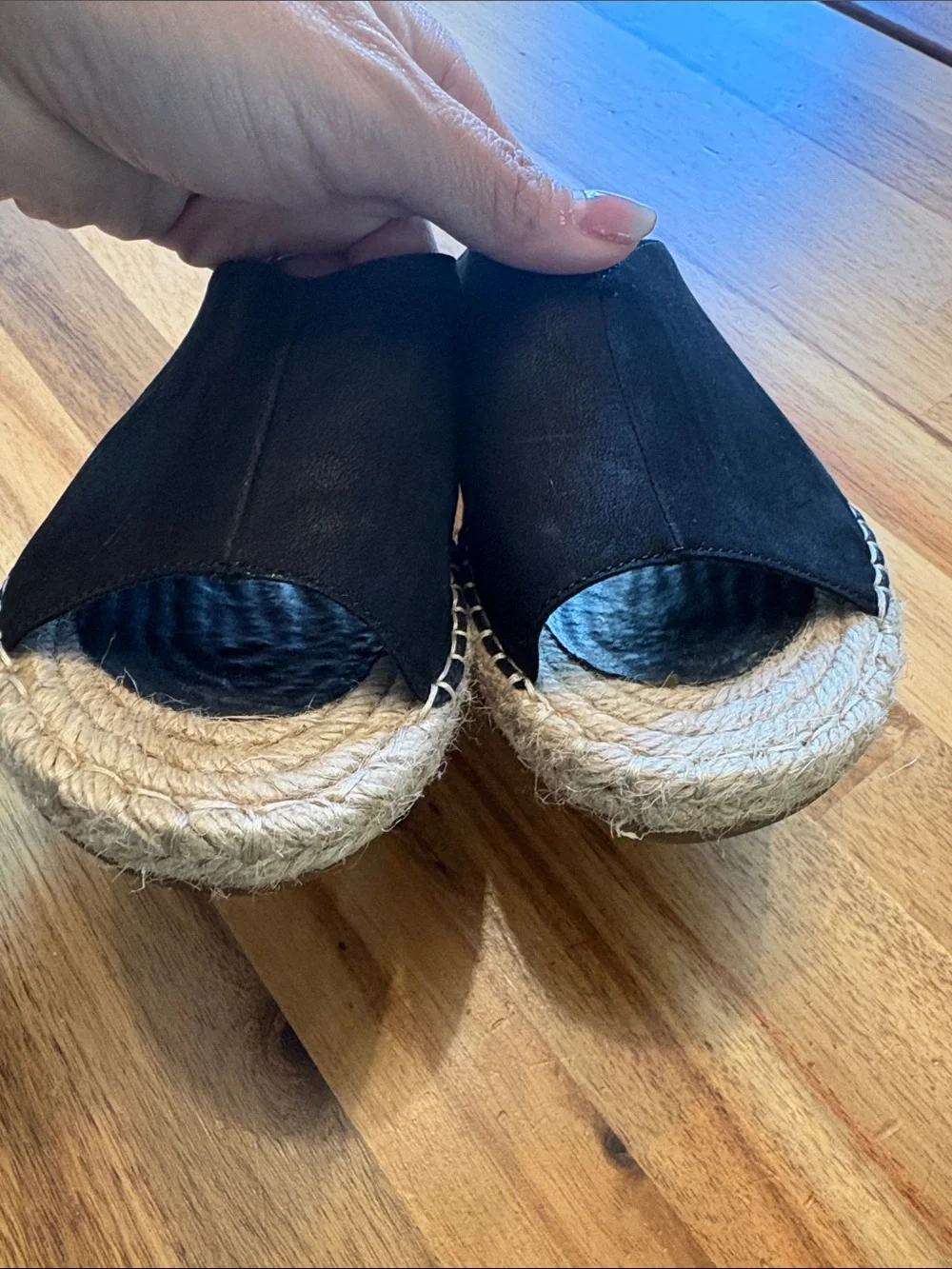 Eileen Fisher suede Milly Tumbled Nubuck Espadrille Sandals/slip ons
